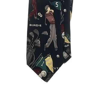 Vintage Rudia Neck Tie Golf Theme Abstract Geometric Golf Ball‎ Mens Classic